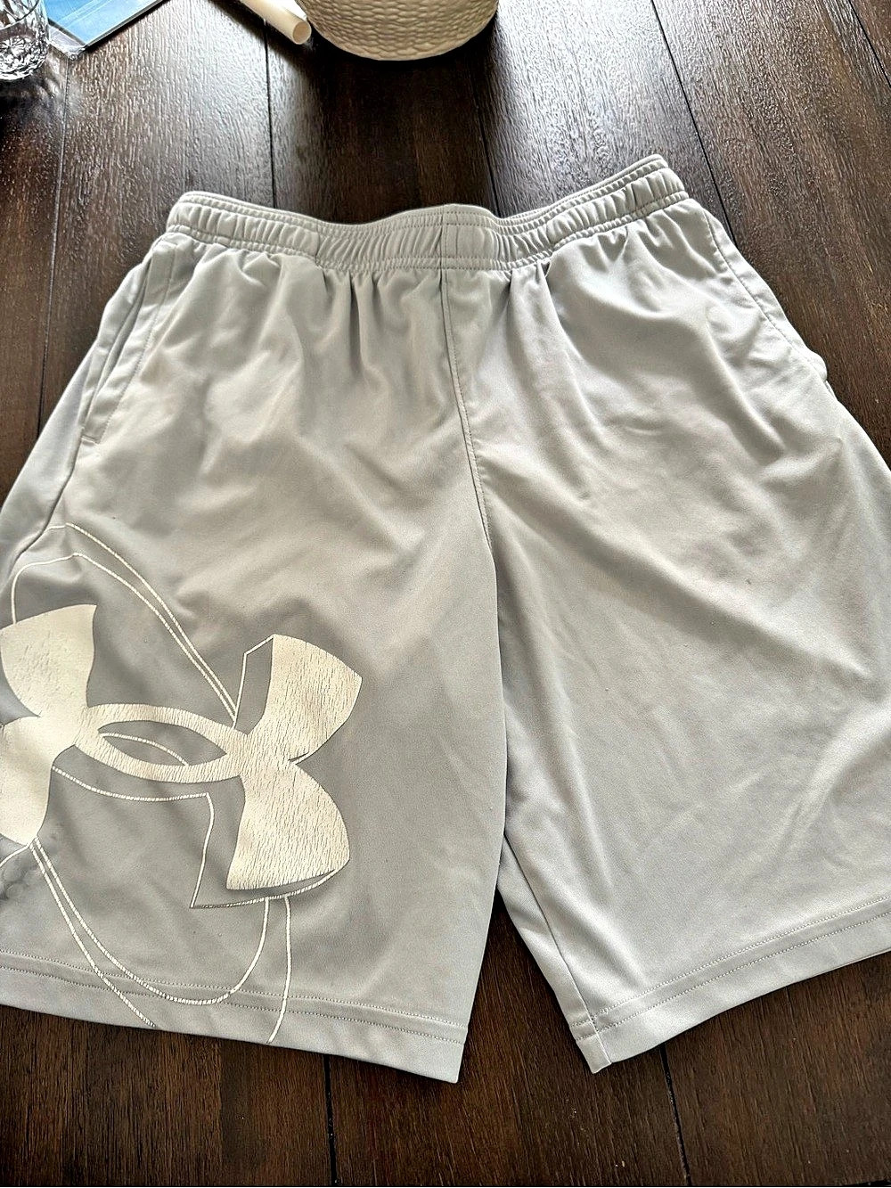 Under Armour UA Tech Logo Boys' Shorts Boys XL Gray
